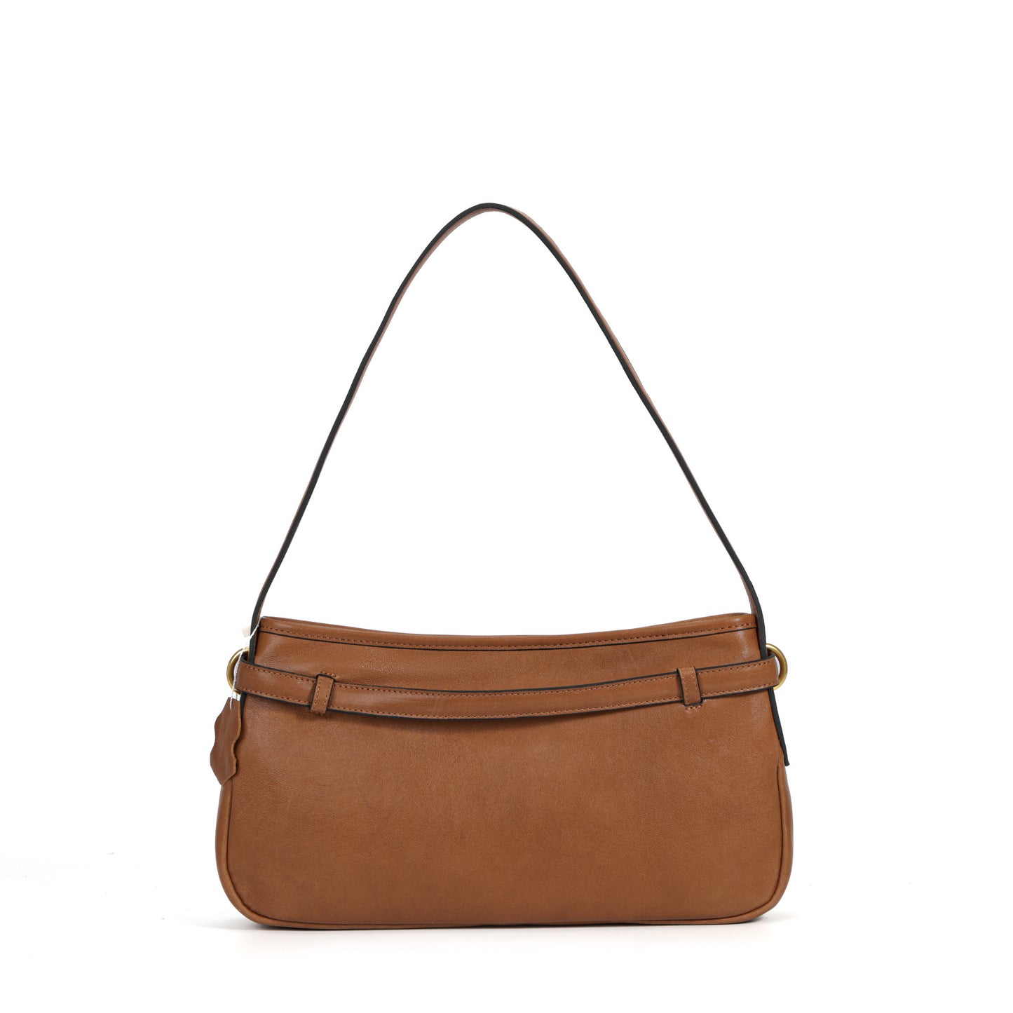 Timeless Elegance Brown Genuine Leather Shoulder Bag