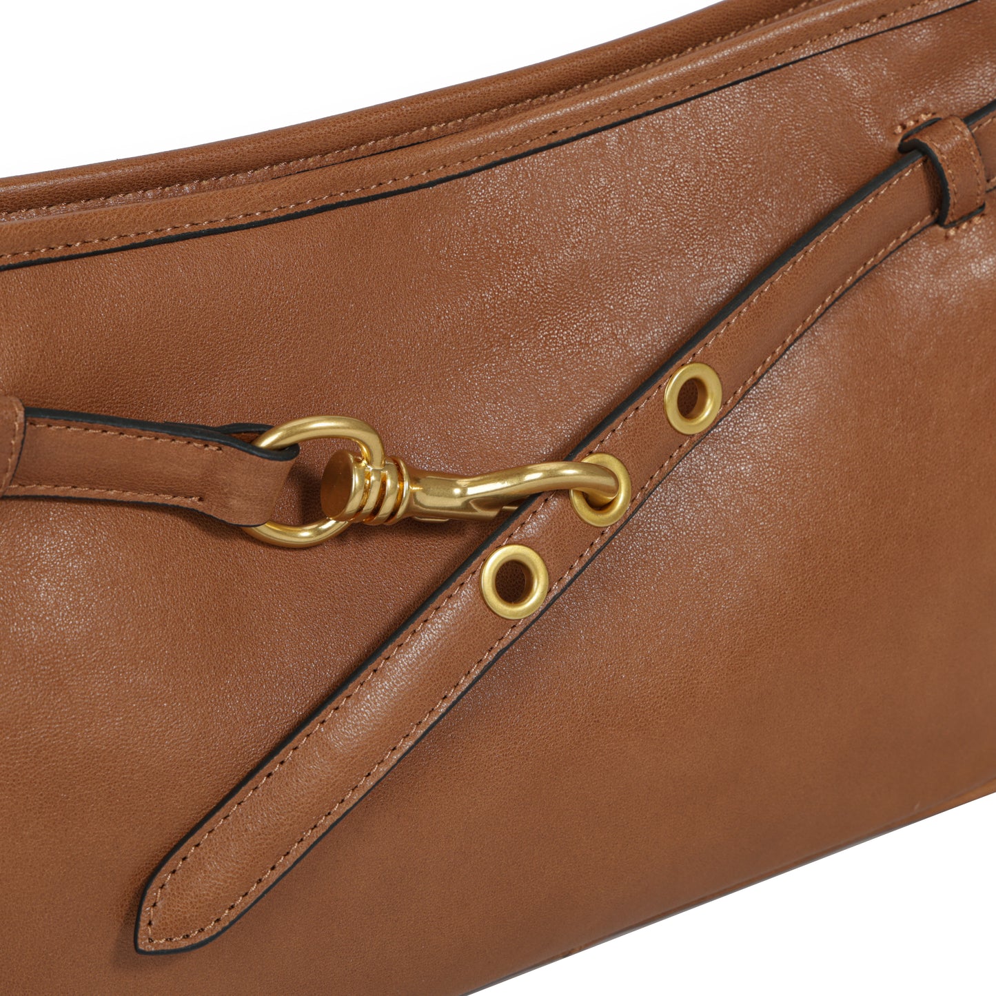 Timeless Elegance Brown Genuine Leather Shoulder Bag