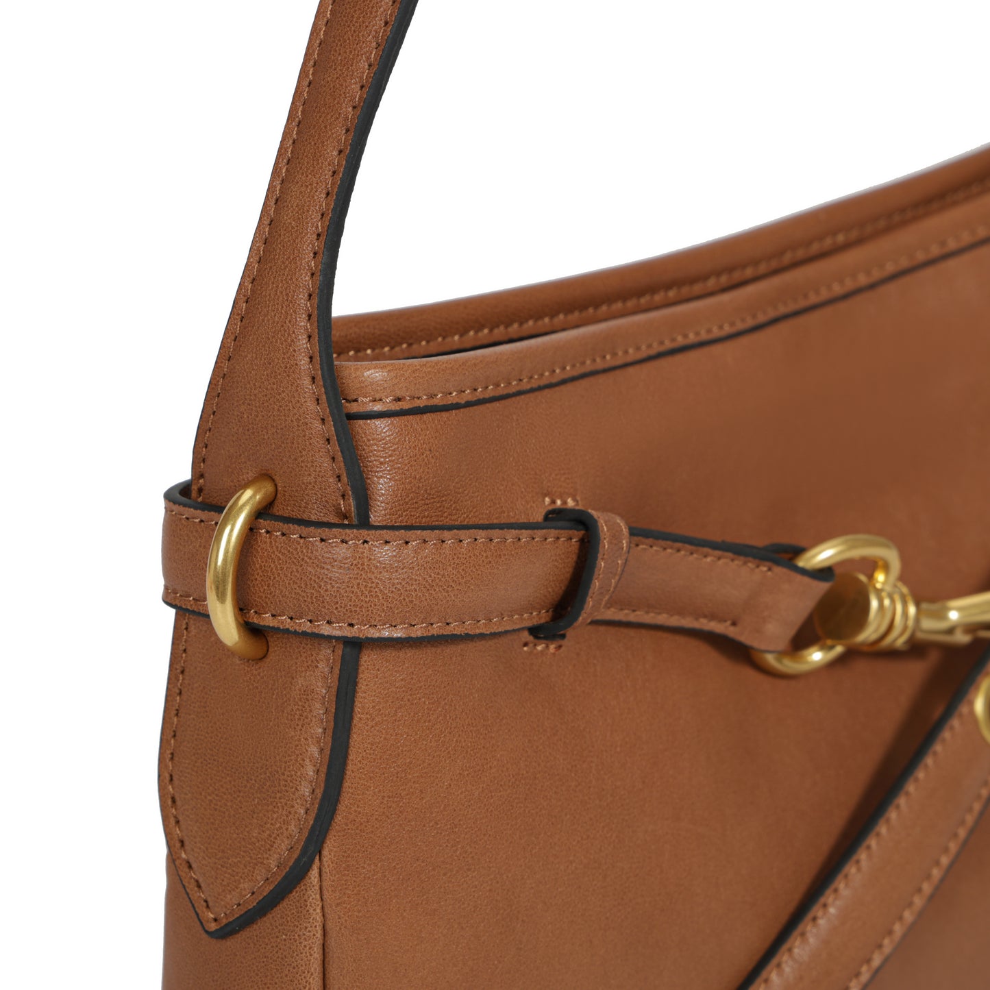 Timeless Elegance Brown Genuine Leather Shoulder Bag