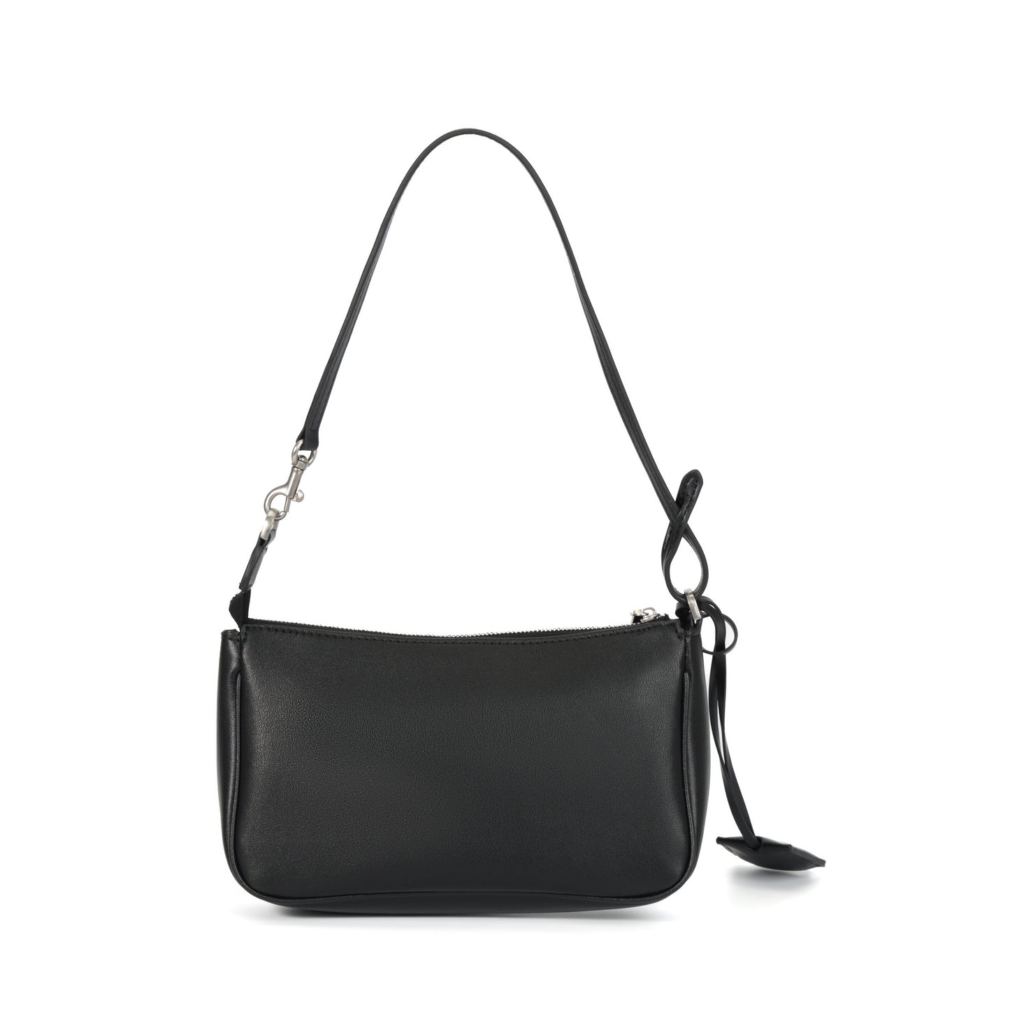 Timeless Elegance Minimalist Shoulder Bag | Black with Silver Buckle