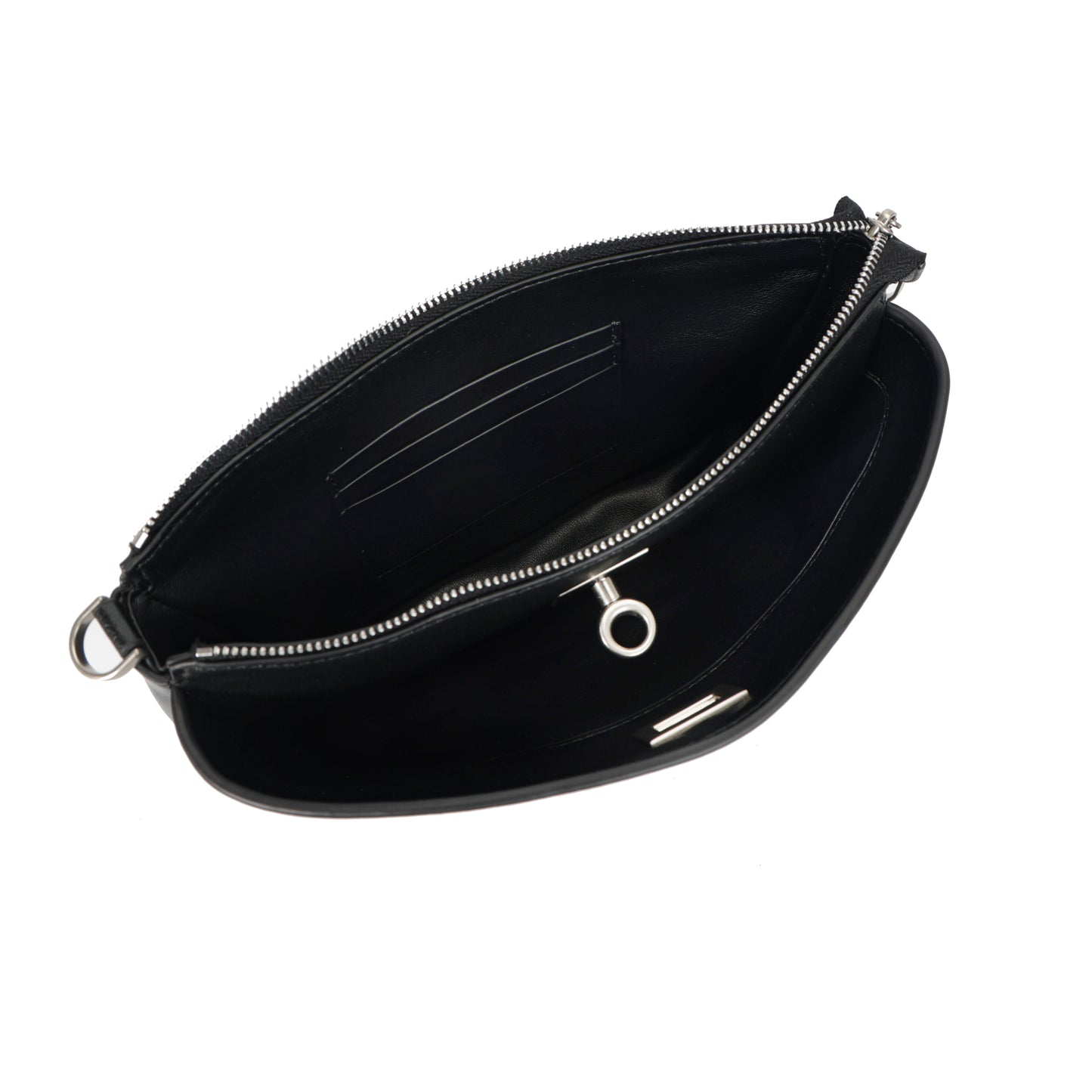 Timeless Elegance Minimalist Shoulder Bag | Black with Silver Buckle