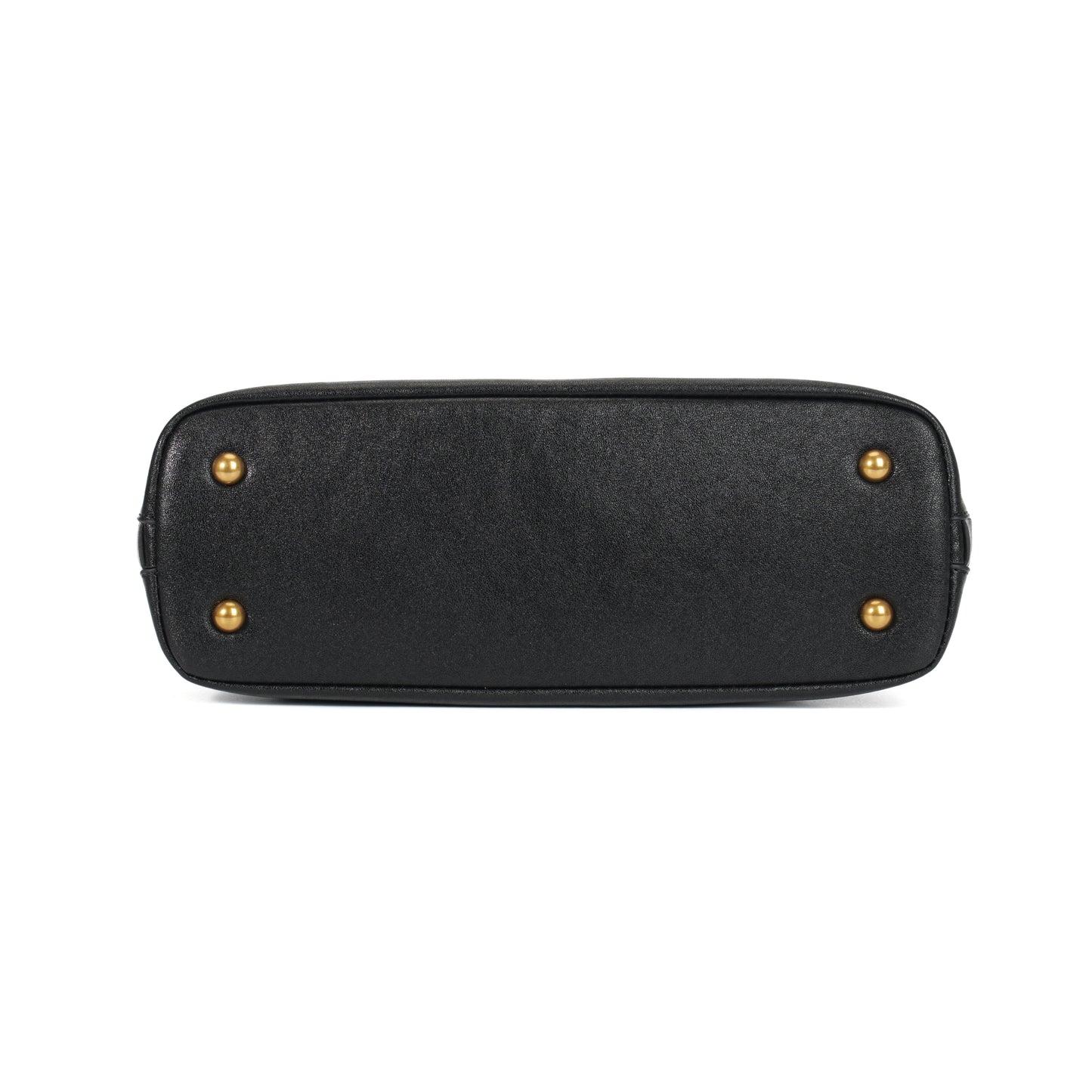 Timeless Elegance Arched Leather Shell Bag | Premium Calfskin Black