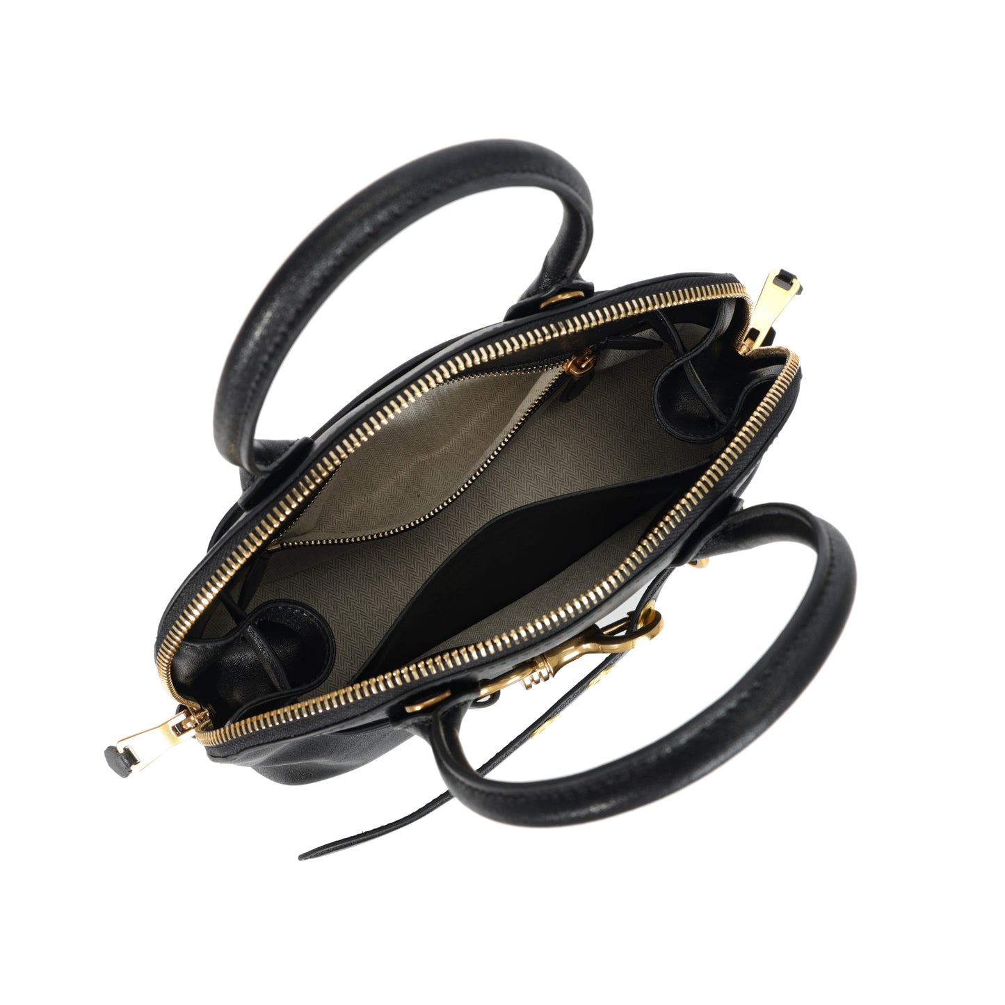 Timeless Elegance Arched Leather Shell Bag | Premium Calfskin Black