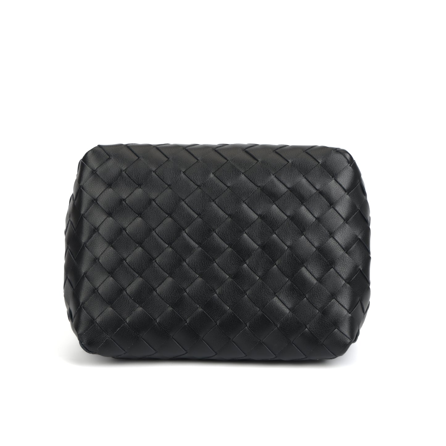 Modern Grace Chain Bag | Classic Black Woven Calfskin Handbag&Shoulder