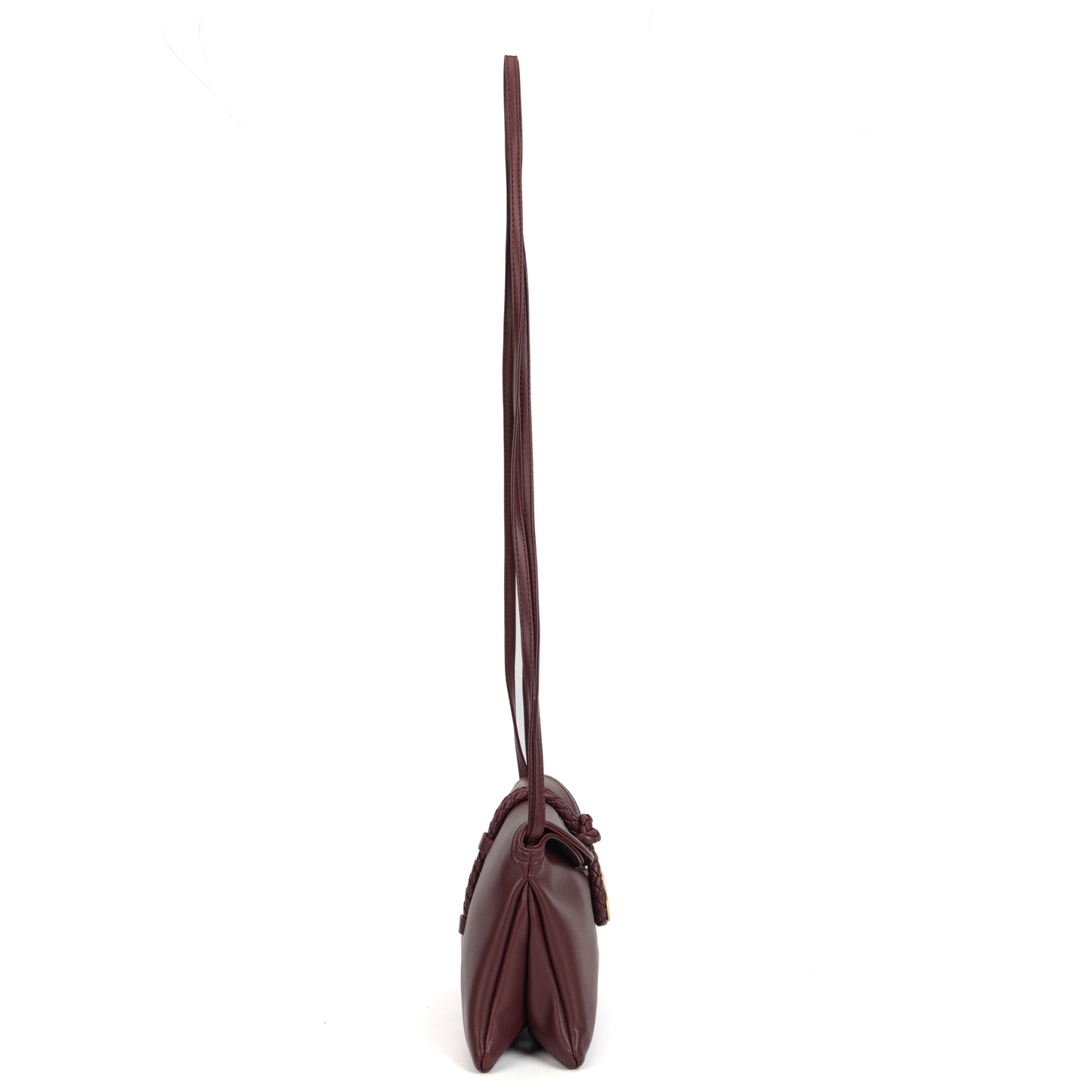 Modern Grace Niche Luxury Style Burgundy Leather Crossbody & ClutchBag