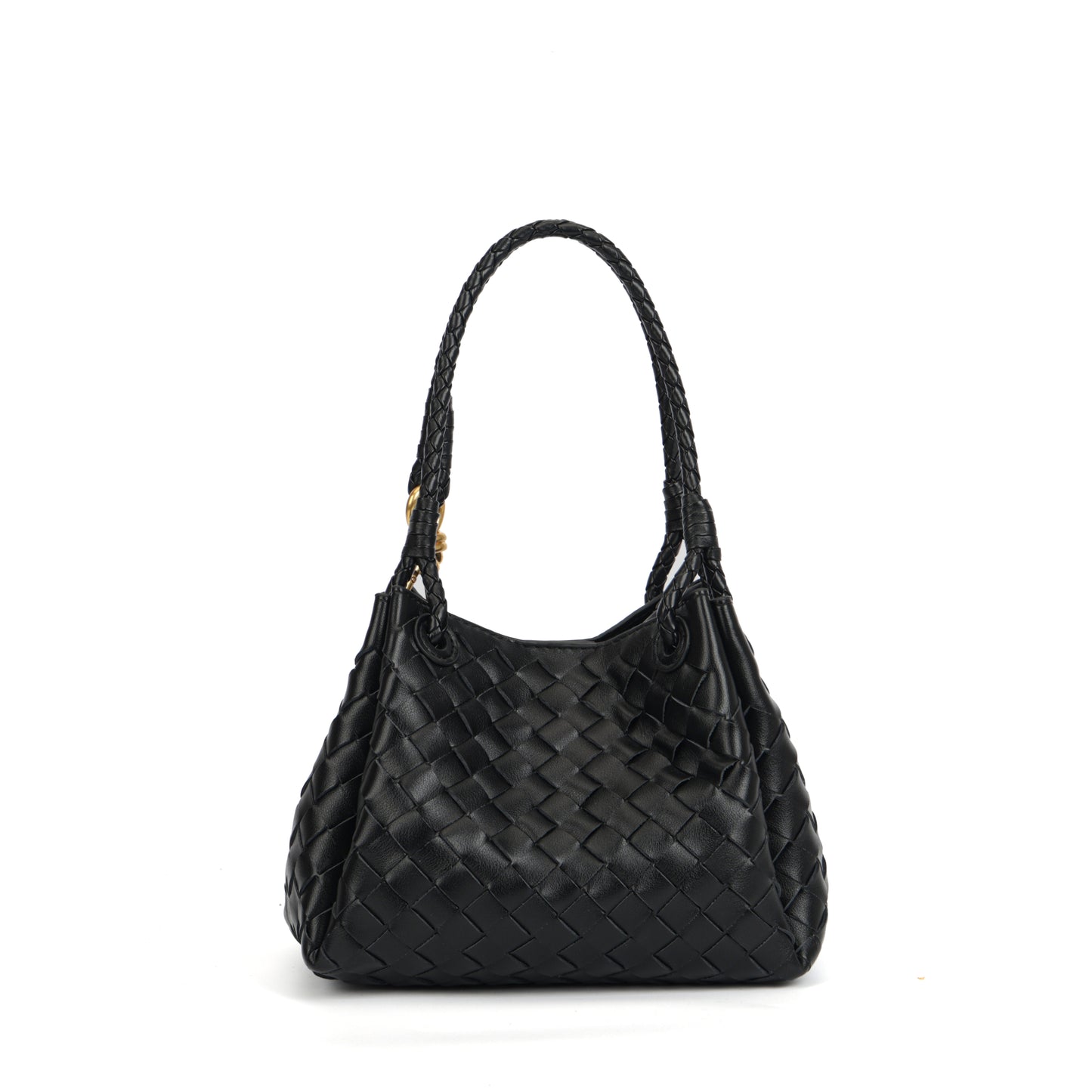 Modern Grace Mini Parachute bag | Classic Black Woven Shoulder Bag