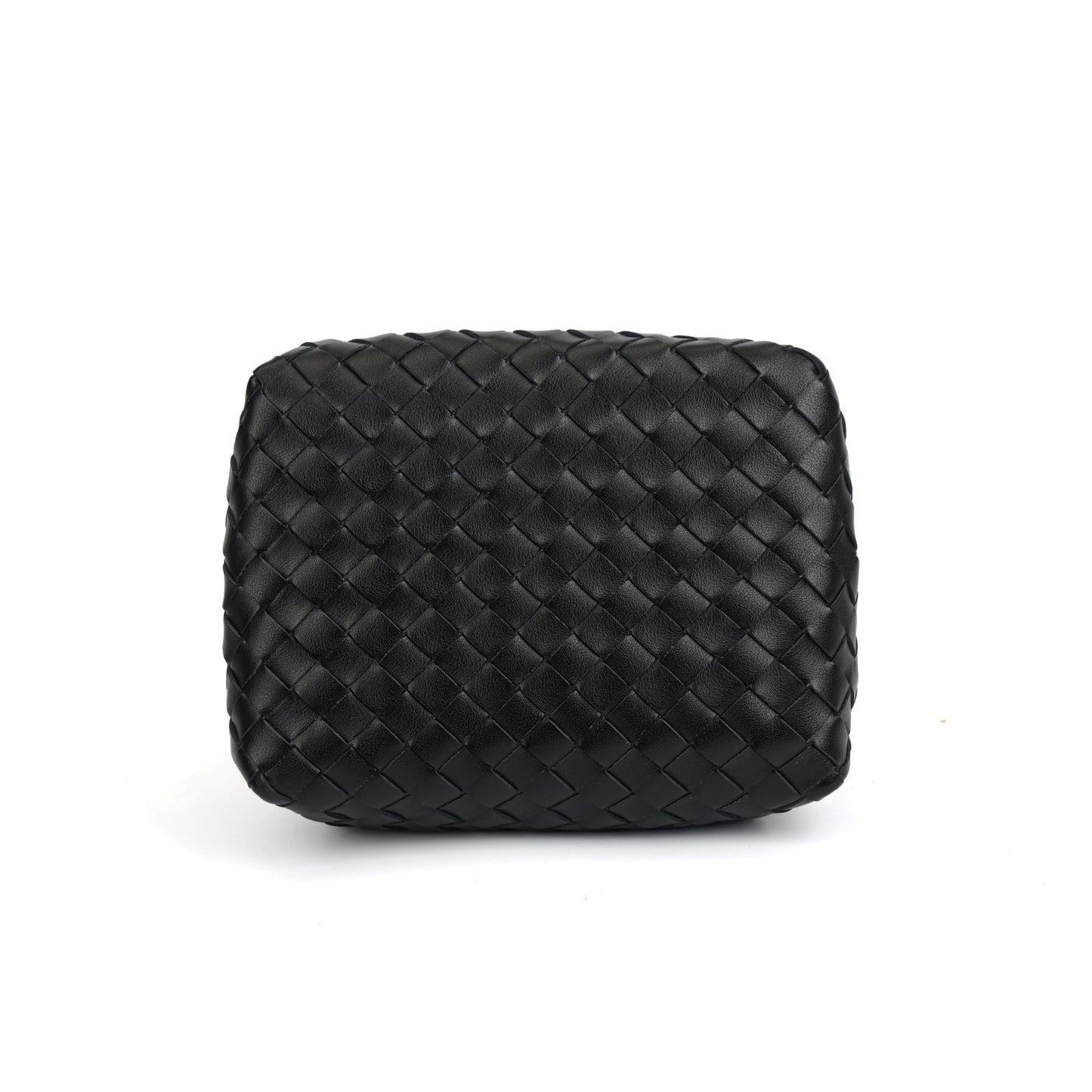 Modern Grace Mini Parachute bag | Classic Black Woven Shoulder Bag