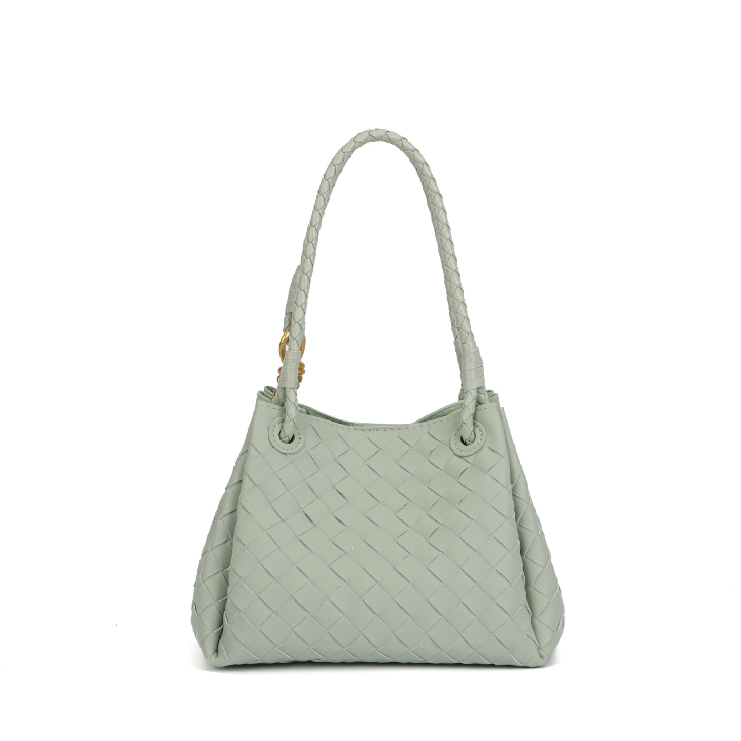 Modern Grace Mini Parachute bag | Sage Green Woven Shoulder Bag