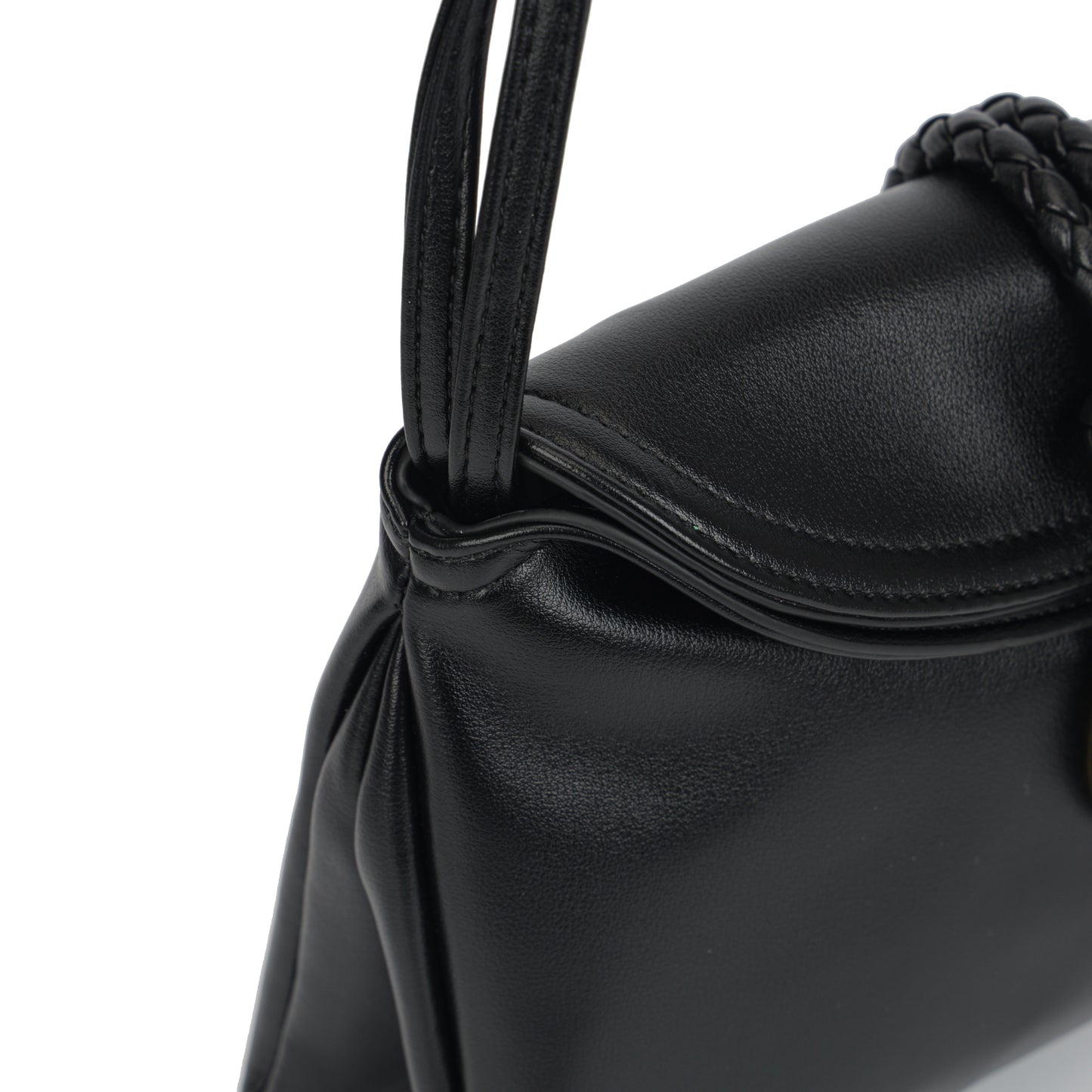 Modern Grace Niche Luxury Style Black Leather Crossbody & ClutchBag