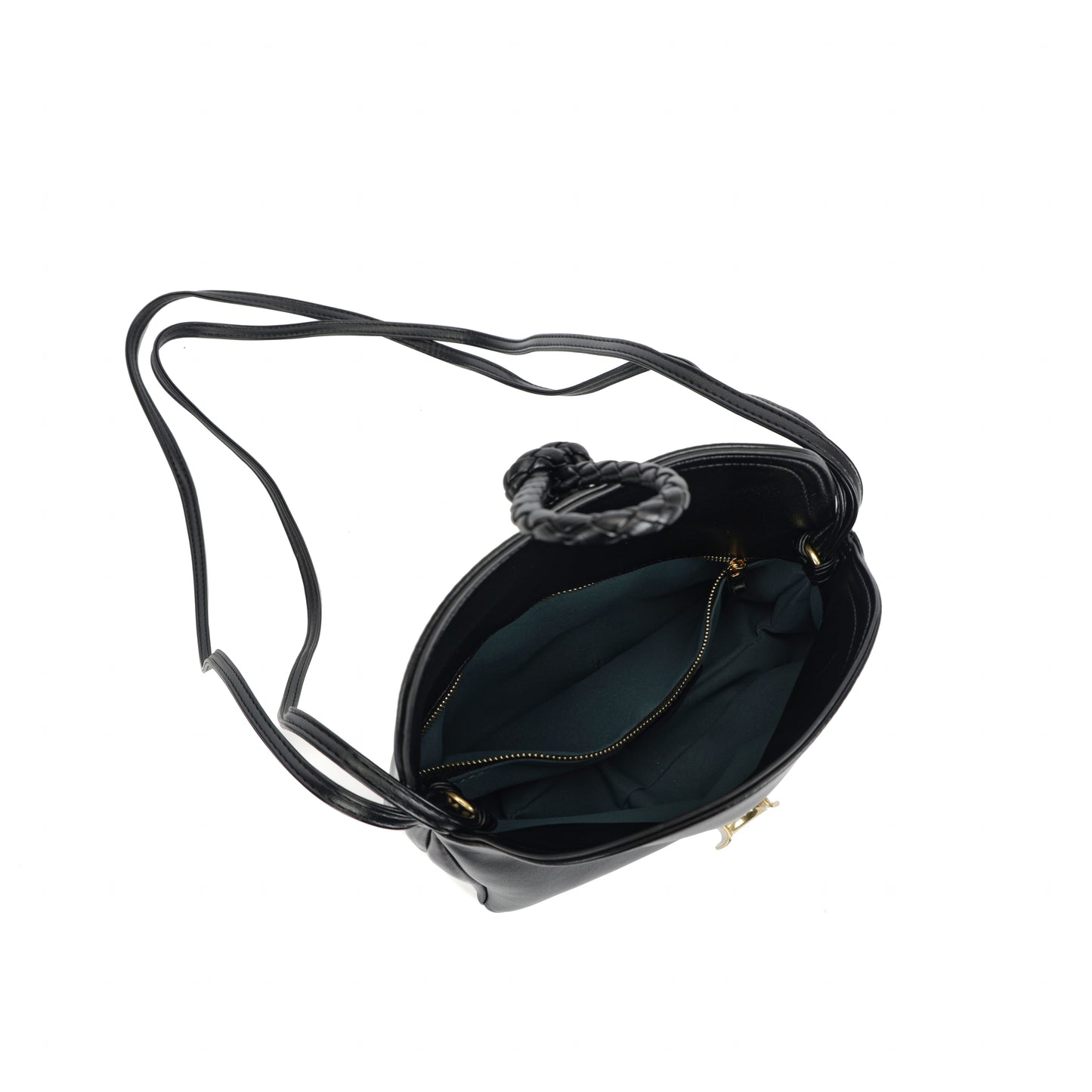 Modern Grace Niche Luxury Style Black Leather Crossbody & ClutchBag